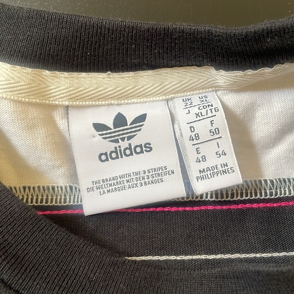 ADIDAS The OG Tee DH4183 Black Ivory Pink Crew Neck Short Sleeve Top $40 VGUC XL - Picture 7 of 15
